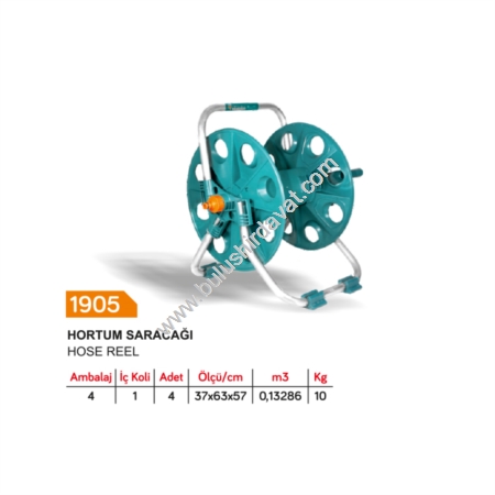 BULMAX PÜSKÜRTÜCÜLÜ HORTUM TOPLAMA ARABASI TEKERLEKLİ BMX1905